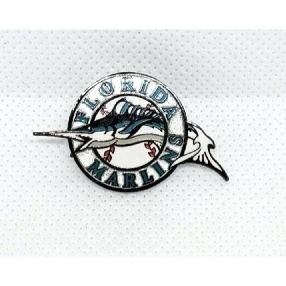 Vintage 1992 Florida Marlins Baseball Marlin Fish Design Button Pin